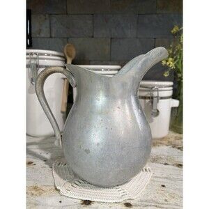 Vintage Aluminum Metal Pitcher Great Northern Manufacturing Co USA Made 8" Tall